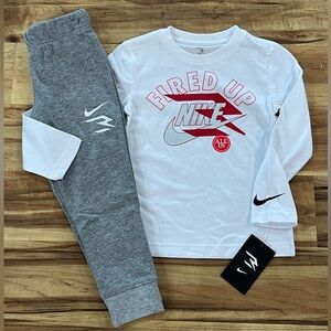 Nike Boys New Long Sleeve Shirt & Joggers Set, sizes 4, 5, 6, & 7